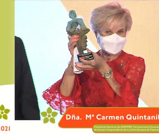Carmen Quintanilla recibe el Premio Nacional a la Conciliación y la Corresponsabilidad de la Fundación Alares